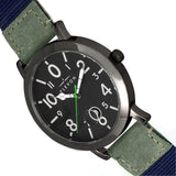 Elevon Mach 5 Canvas-Band Watch w/Date - Blue - ELE123-4