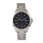 Elevon Hughes Bracelet Watch w/ Date - Silver/Black/White - ELE100-2