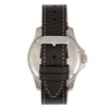 Elevon Aviator Leather-Band Watch w/Date - Black - ELE120-9