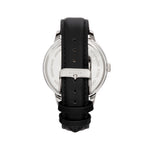Elevon Sabre Leather-Band Watch w/Date - Silver/White/Black - ELE121-1