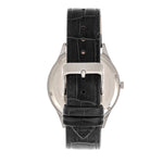 Elevon Concorde Leather-Band Watch w/Date - Silver - ELE115-1
