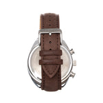 Elevon Bombardier Chronograph Leather-Strap Watch - Brown/White - ELE127-6