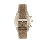 Elevon Curtiss Chronograph Nylon-Overlaid Leather-Band Watch - Silver/Brown - ELE104-2