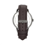 Elevon Sabre Leather-Band Watch w/Date - Gunmetal/Black/Brown - ELE121-5