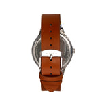 Elevon Boost Leather-Band Watch w/Date - Chestnut/White - ELE126-1