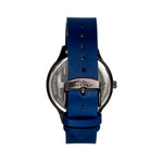 Elevon Boost Leather-Band Watch w/Date - Navy - ELE126-5