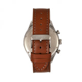 Elevon Lindbergh Leather-Band Watch w/Day/Date -  Brown/Navy - ELE102-3
