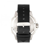Elevon Hughes Leather-Band Watch w/ Date - Silver/White/Black - ELE101-1
