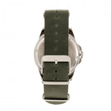 Elevon Dumont Leather-Band Watch - Silver/Green - ELE108-3