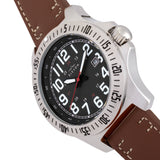 Elevon Aviator Leather-Band Watch w/Date - Brown/Black - ELE120-10