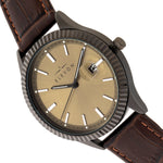 Elevon Concorde Leather-Band Watch w/Date - Black/Gold - ELE115-6