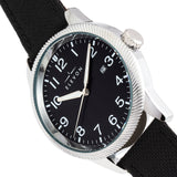 Elevon Bandit Leather-Band Watch w/Date - Black - ELE118-2