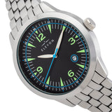 Elevon Atlantic Bracelet Watch w/Date - Silver/Black - ELE119-1