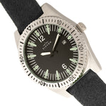 Elevon Jeppesen Pressed Wool Leather-Band Watch w/Date - Grey - ELE114-4