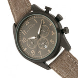 Elevon Curtiss Chronograph Nylon-Overlaid Leather-Band Watch - Beige/Black - ELE104-5