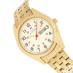 Elevon Gann Bracelet Watch w/Day/Date - Gold/White - ELE106-5