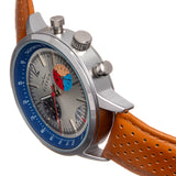 Elevon Torque Genuine Leather-Band Watch w/Date - Brown/White - ELE125-5