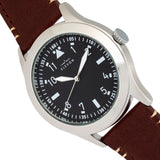 Elevon Hanson Genuine Leather Watch - Black  - ELE117-1