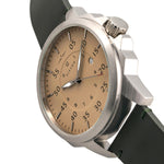 Elevon Hughes Leather-Band Watch w/ Date - Silver/Green - ELE101-5