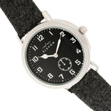 Elevon Northrop Wool-Overlaid Leather-Band Watch - Charcoal/Black - ELE110-2