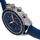 Elevon Bombardier Chronograph Leather-Strap Watch - Blue - ELE127-5