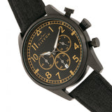 Elevon Curtiss Chronograph Nylon-Overlaid Leather-Band Watch - Black - ELE104-6