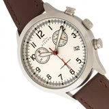 Elevon Antoine Chronograph Leather-Band Watch w/Date - Brown/Silver - ELE113-2