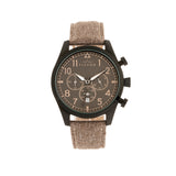 Elevon Curtiss Chronograph Nylon-Overlaid Leather-Band Watch - Beige/Black - ELE104-5