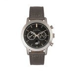 Elevon Langley Chronograph Leather-Band Watch w/ Date - Black/Grey - ELE103-4