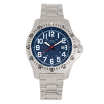 Elevon Aviator Bracelet Watch w/Date - Silver/Blue - ELE120-4