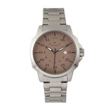 Elevon Hughes Bracelet Watch w/ Date - Silver/Tan - ELE100-4
