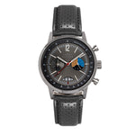 Elevon Torque Genuine Leather-Band Watch w/Date - Grey - ELE125-6