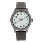 Elevon Bandit Leather-Band Watch w/Date - Grey - ELE118-6