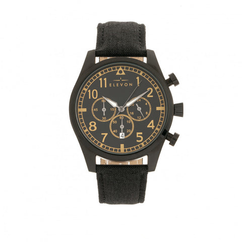 Elevon Curtiss Chronograph Nylon-Overlaid Leather-Band Watch