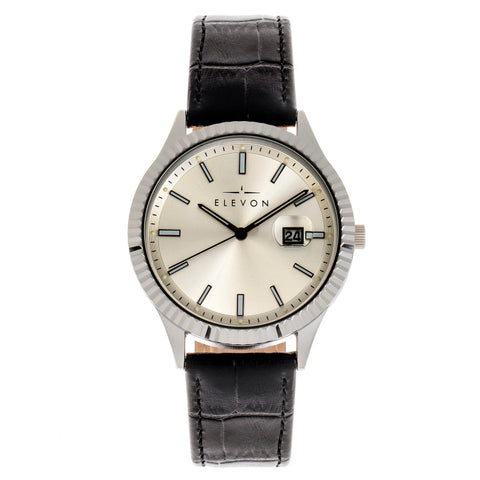 Elevon Concorde Leather-Band Watch w/Date