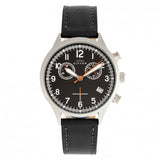Elevon Antoine Chronograph Leather-Band Watch w/Date - Black - ELE113-4