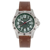 Elevon Aviator Leather-Band Watch w/Date - Brown/Green - ELE120-12