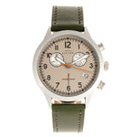 Elevon Antoine Chronograph Leather-Band Watch w/Date - Olive/Pewter - ELE113-3