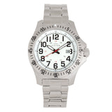 Elevon Aviator Bracelet Watch w/Date - Silver/White - ELE120-1